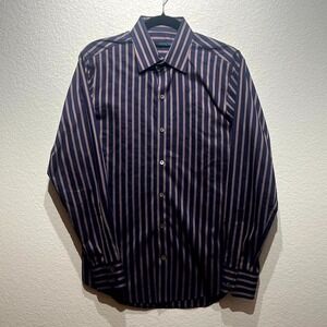 Zachary Prell Shirt Mens Small Multicolor Striped Button Up Casual Outdoor